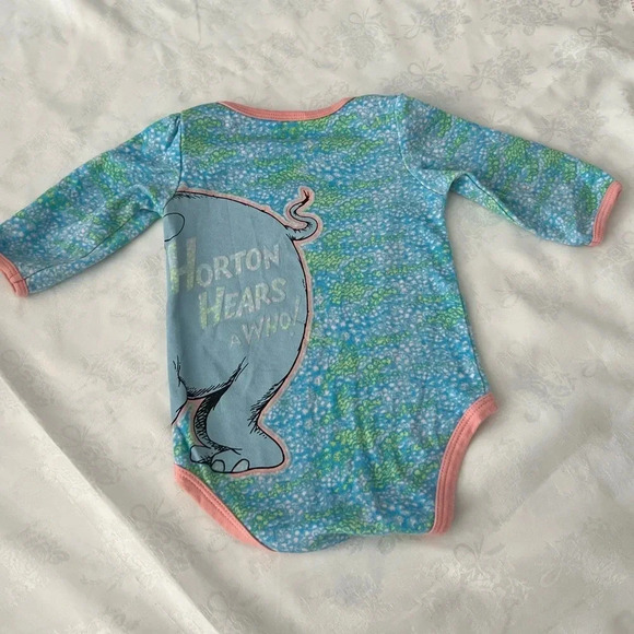 Dr Seuss Horton Hears A Who Bodysuit Set of Two 9M Baby Girl - Picture 5 of 10